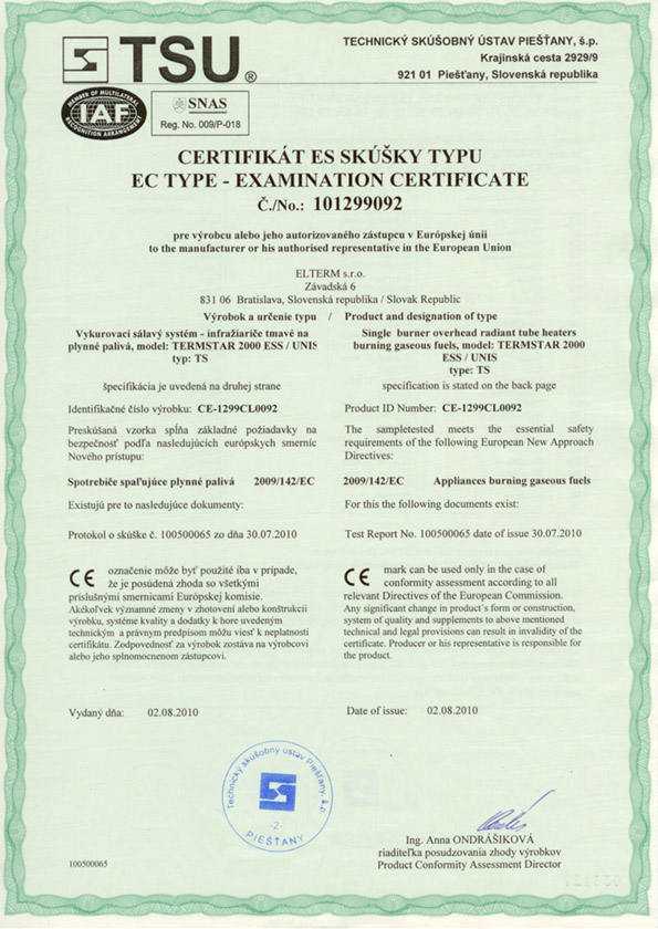 Certifikáty / Certificates